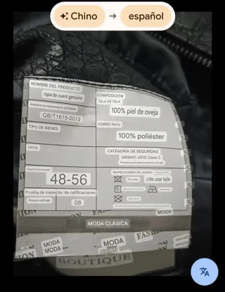 Cazadora cuero genuino efecto piel de cocodrilo