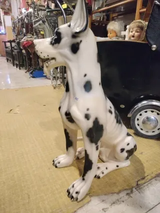 Figura Perro Gran Danés Cerámica Vintage