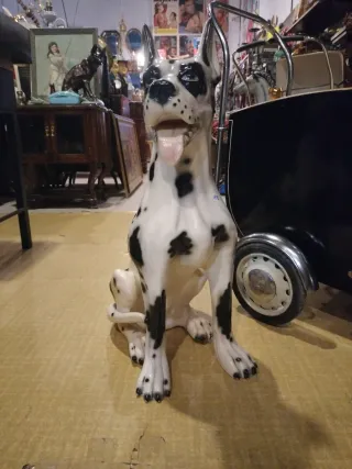 Figura Perro Gran Danés Cerámica Vintage