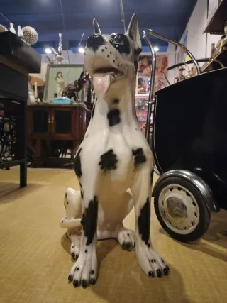 Figura Perro Gran Danés Cerámica Vintage