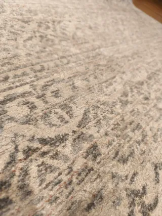 Alfombra salón beige y gris