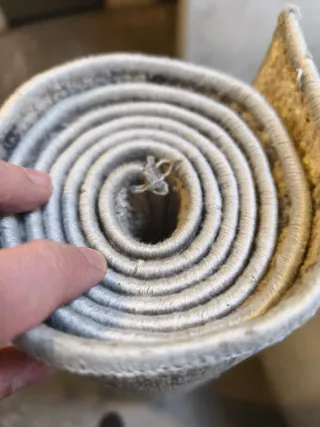 Alfombra salón beige y gris