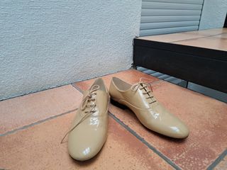 Zapatos planos mujer beige