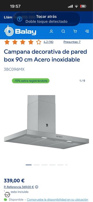 Campana Extractora Decorativa Acero Inoxidable