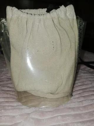 Bolso Beige con Cadena Multicolor