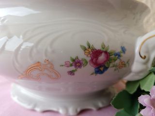 Zuppiera Wawel in porcellana con decori floreali l