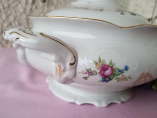 Zuppiera Wawel in porcellana con decori floreali l