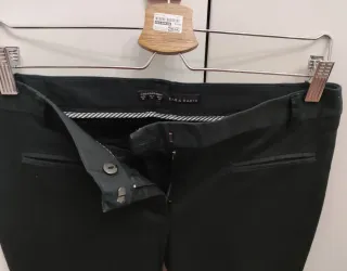 Pantalón Vestir Negro Recto Zara Talla 38