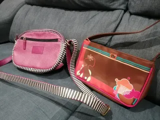 Bolso Gorjuss Rosa Corazón y bolso Mr. Mokka