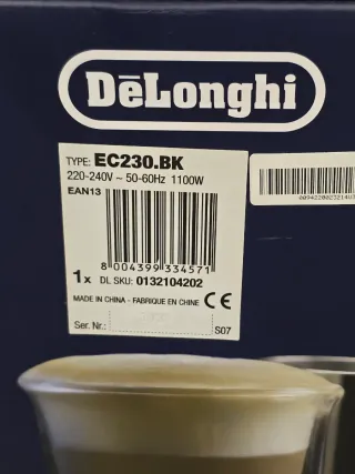 Cafetera DeLonghi Stilosa EC230.BK Negra