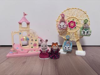 Pack noria y parque Sylvanian Families con muñecos