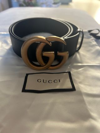 Cintura Gucci Doppia G Oro Nero
