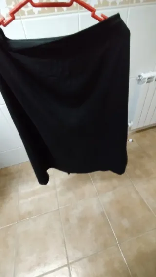 Falda Pull & Bear Negra Botones