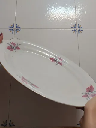 Vajilla de porcelana floral 40 platos