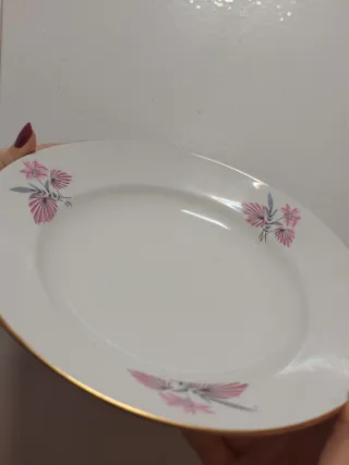Vajilla de porcelana floral 40 platos