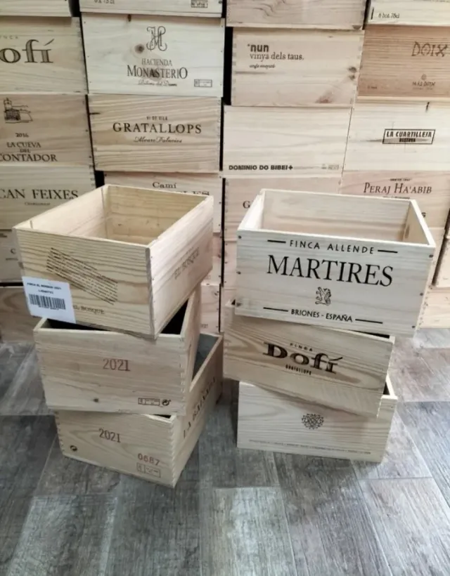 6 cajas de madera almacenaje