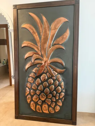Cuadro de cobre piña