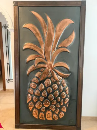 Cuadro de cobre piña