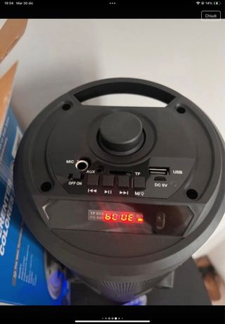 Cassa Bluetooth karaoke con microfono