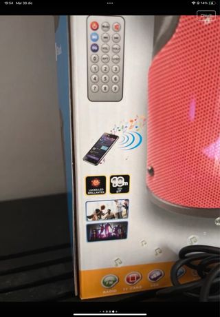 Cassa Bluetooth karaoke con microfono