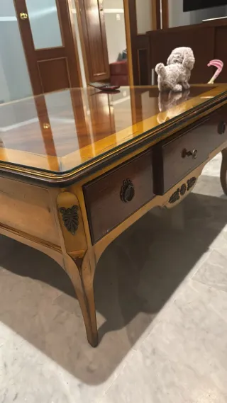 Mesa de centro madera y cristal