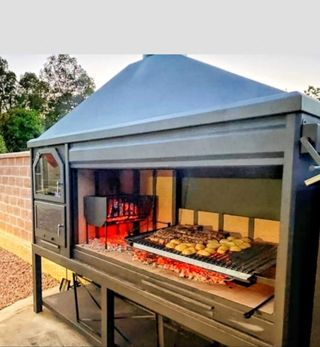 Barbacoa de obra con campana EE-4