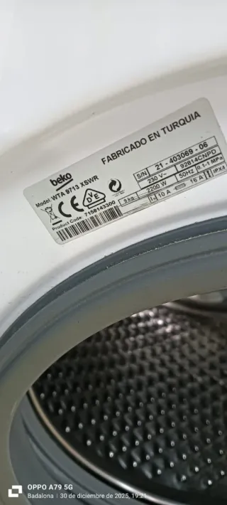 Lavadora Beko Carga Frontal 9kg A++