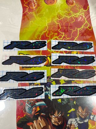 Pegatinas R6 Negras Holográficas