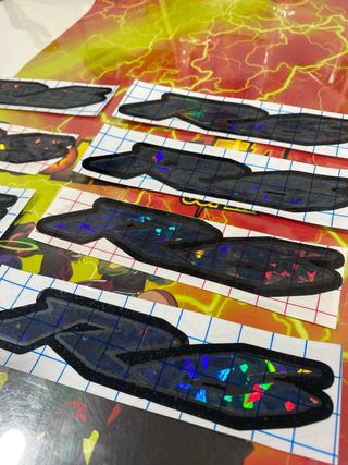 Pegatinas R6 Negras Holográficas