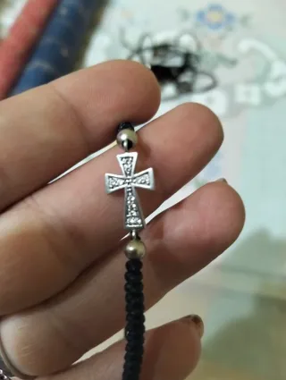 Lote 2 Pulseras Plata y Negro, plata y azul marino