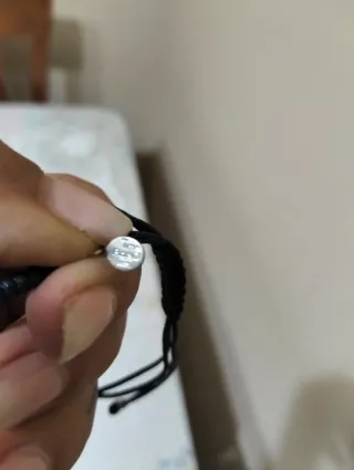 Lote 2 Pulseras Plata y Negro, plata y azul marino