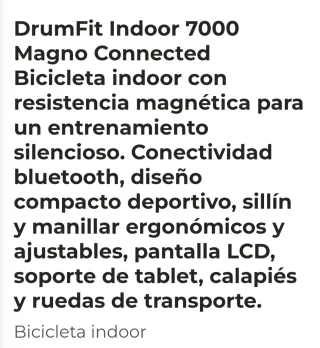 Bici Cecotec Drumfit Indoor 7000 Magno Connected