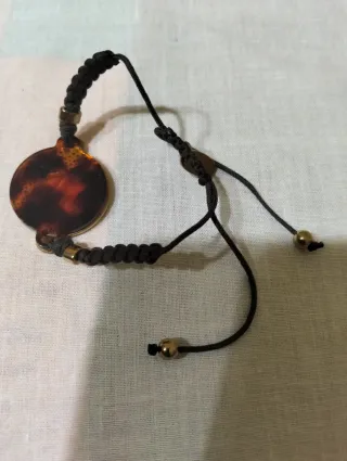 Pulsera Lotus Ajustable Dorada y Marrón