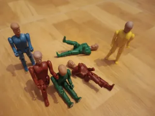 Lote 6 muñecos articulados plástico vintage