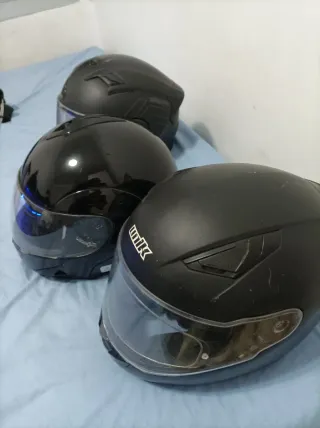 3 Cascos Moto Integrales Negro