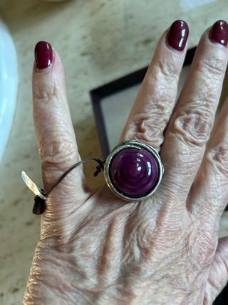 Anillo Viceroy Plateado . Morado Caja Etiqueta
