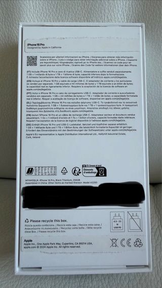 iPhone 16 Pro 256GB Negro