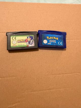 Pokemon Zafiro y Sonic Advance 2 GBA