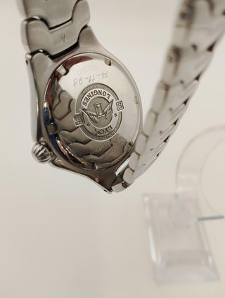 RELOJ LONGINES 13 512 4 PLATEADO Y AZUL GRABADO