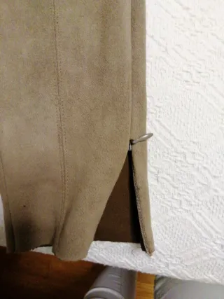 Pantalón Ante Zara Beige Talla S