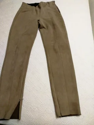 Pantalón Ante Zara Beige Talla S