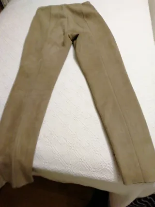 Pantalón Ante Zara Beige Talla S