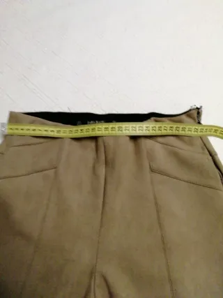 Pantalón Ante Zara Beige Talla S