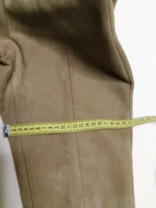 Pantalón Ante Zara Beige Talla S