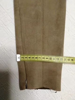 Pantalón Ante Zara Beige Talla S