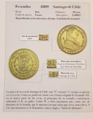 Réplica 8 Escudos Fernando VII 1809