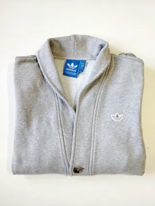 Adidas Cárdigan Gris Algodón