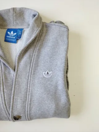 Adidas Cárdigan Gris Algodón