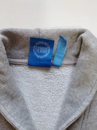 Adidas Cárdigan Gris Algodón