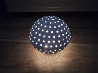 Lámpara artesanal papel maché LED